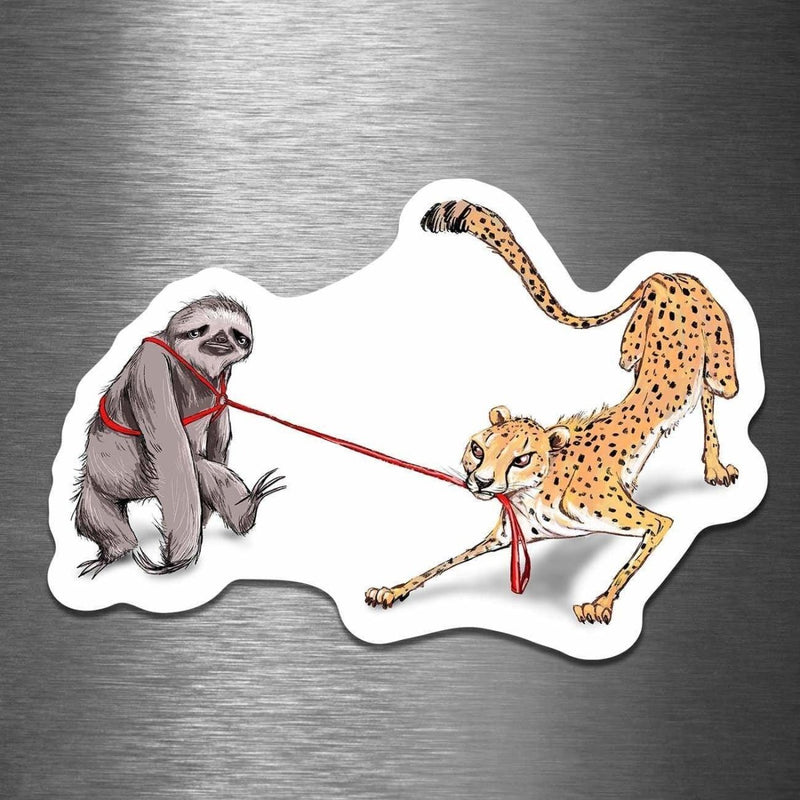 The Cheetah and the Sloth - Vinyl Sticker - Dan Pearce Sticker Shop