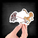 The Cheetah and the Sloth - Vinyl Sticker - Dan Pearce Sticker Shop