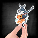 The Donkey & The Fish for People Who Enjoy Card Games - Vinyl Sticker - Dan Pearce Sticker Shop