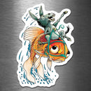 The Donkey & The Fish for People Who Enjoy Card Games - Vinyl Sticker - Dan Pearce Sticker Shop