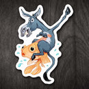The Donkey & The Fish for People Who Enjoy Card Games - Vinyl Sticker - Dan Pearce Sticker Shop