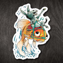 The Donkey & The Fish for People Who Enjoy Card Games - Vinyl Sticker - Dan Pearce Sticker Shop