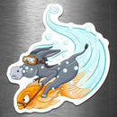 The Donkey & The Fish Underwater for People Who Enjoy Card Games - Vinyl Sticker - Dan Pearce Sticker Shop