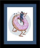 "The Donut Eating the Cop" Art Print - Dan Pearce Sticker Shop