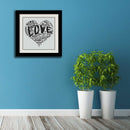 The Official Fine Art "LOVE" Print (Black on Light Grey) - Dan Pearce Sticker Shop