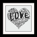 The Official Fine Art "LOVE" Print (Black on Light Grey) - Dan Pearce Sticker Shop