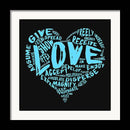 The Official Fine Art "LOVE" Print (Blue on Black) - Dan Pearce Sticker Shop