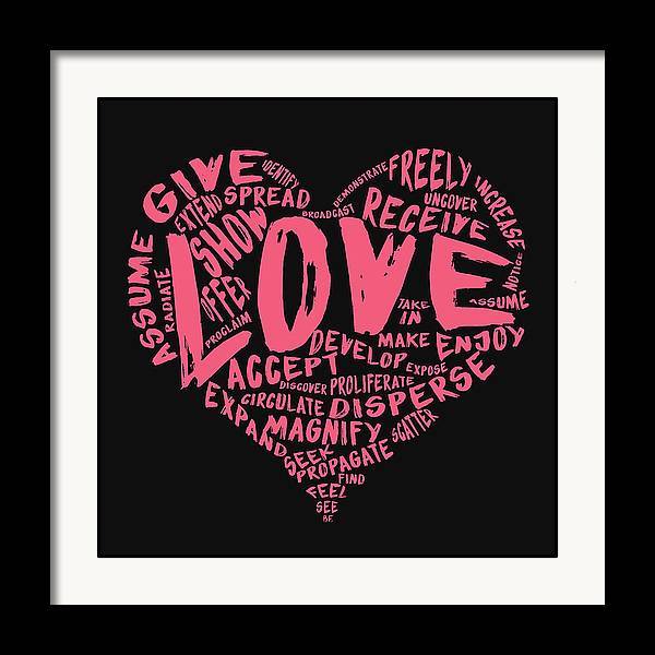 The Official Fine Art "LOVE" Print (Pink on Black) - Dan Pearce Sticker Shop