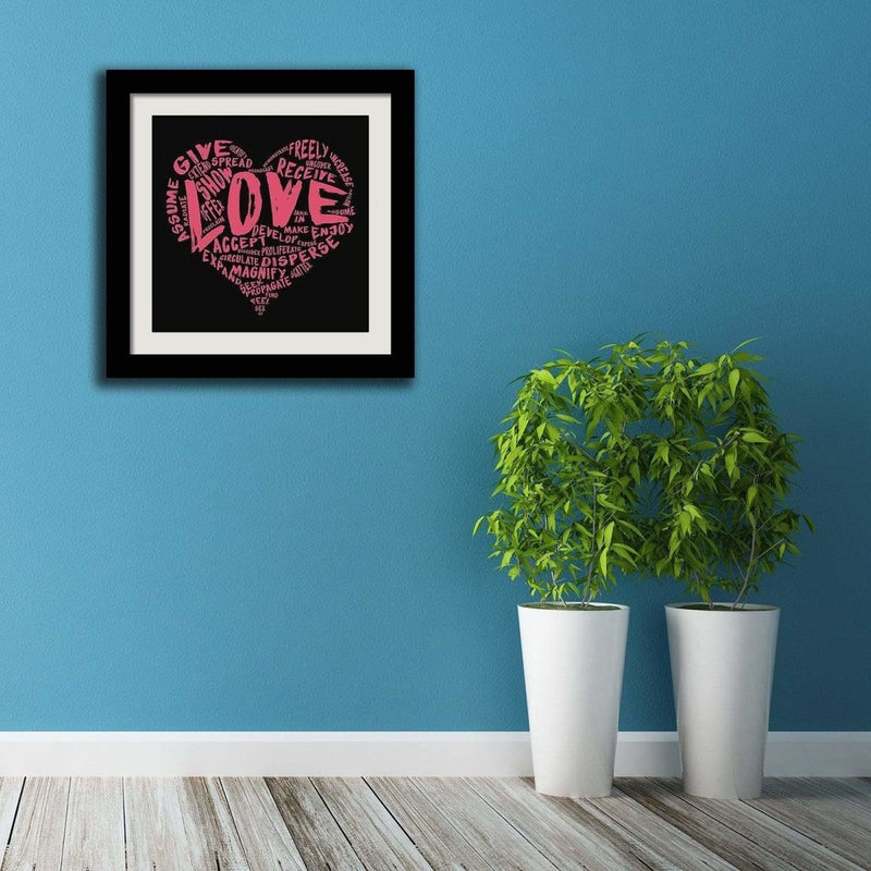 The Official Fine Art "LOVE" Print (Pink on Black) - Dan Pearce Sticker Shop