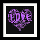 The Official Fine Art "LOVE" Print (Purple on Black) - Dan Pearce Sticker Shop
