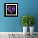 The Official Fine Art "LOVE" Print (Purple on Black) - Dan Pearce Sticker Shop