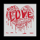 The Official Fine Art "LOVE" Print (Red Abstract) - Dan Pearce Sticker Shop