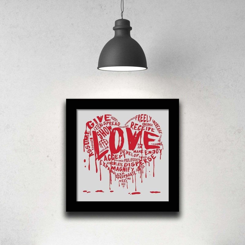 The Official Fine Art "LOVE" Print (Red Abstract) - Dan Pearce Sticker Shop
