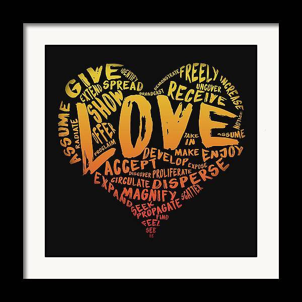 The Official Fine Art "LOVE" Print (Sunburst on Black) - Dan Pearce Sticker Shop