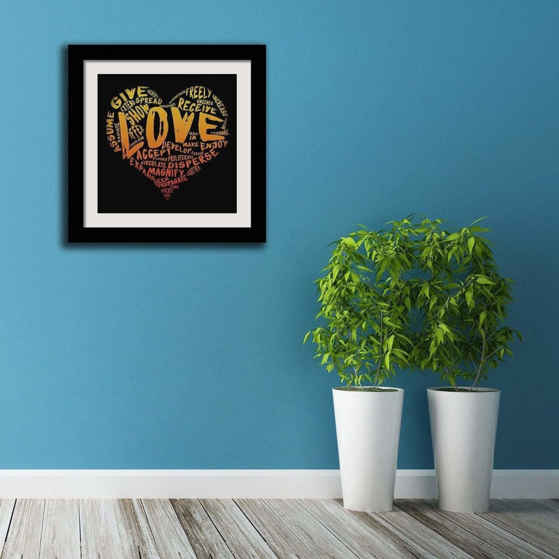 The Official Fine Art "LOVE" Print (Sunburst on Black) - Dan Pearce Sticker Shop