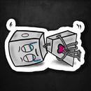 There Goes My Sanity Again - Nervous Breakdown Robot Premium Sticker - Dan Pearce Sticker Shop