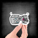 "There Goes My Sanity Again" Robot Vinyl Sticker - Dan Pearce Sticker Shop