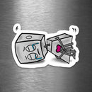 "There Goes My Sanity Again" Robot Vinyl Sticker - Dan Pearce Sticker Shop