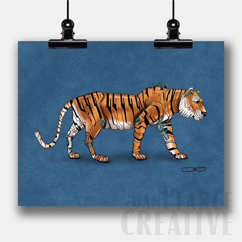 Tiger Robot Fine Art Print - Dan Pearce Sticker Shop