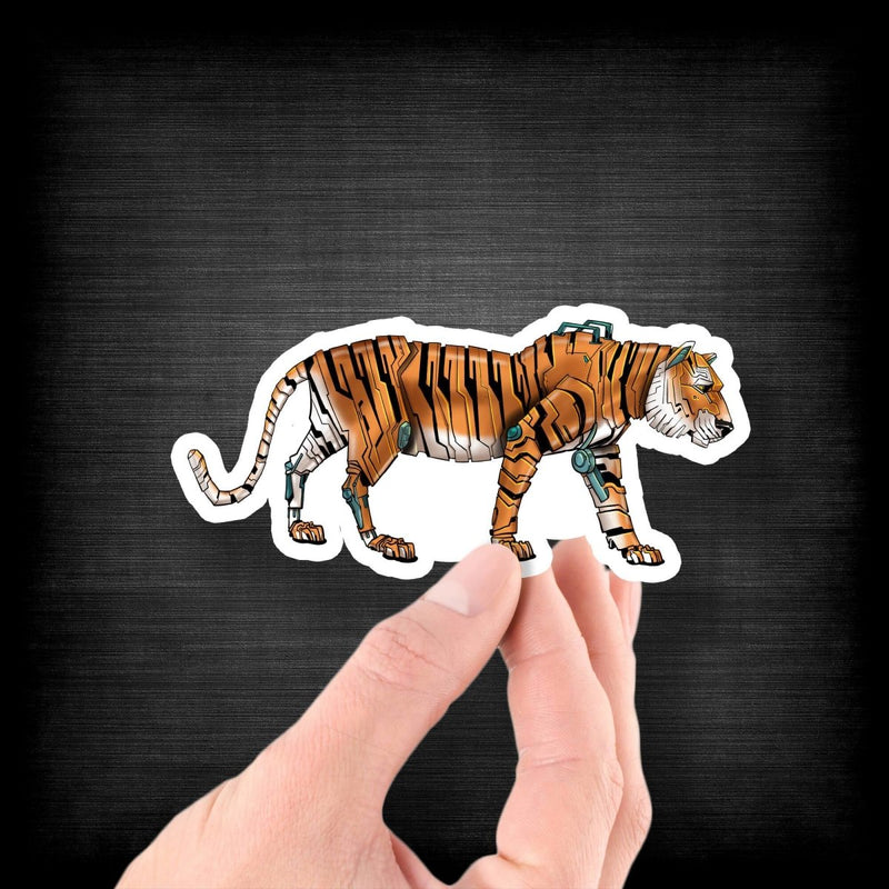 Tiger Robot - Vinyl Sticker - Dan Pearce Sticker Shop
