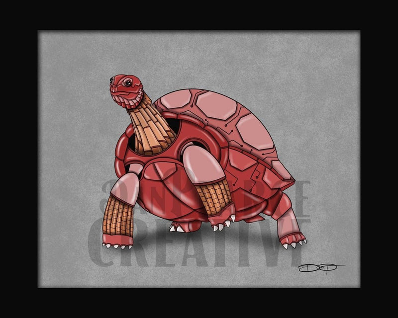 Tortoise Robot Fine Art Print - Dan Pearce Sticker Shop