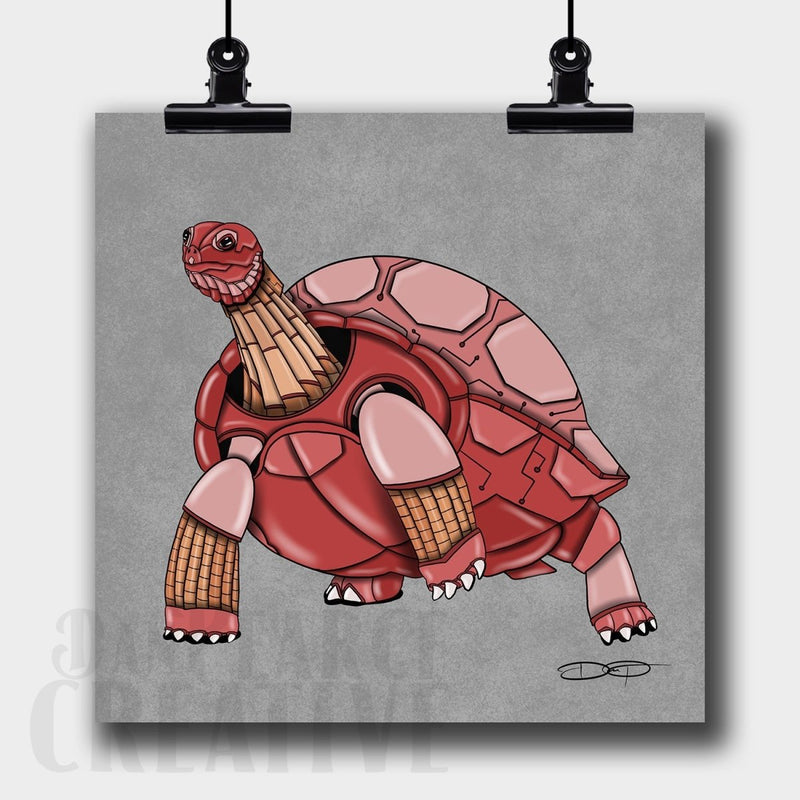 Tortoise Robot Fine Art Print - Dan Pearce Sticker Shop