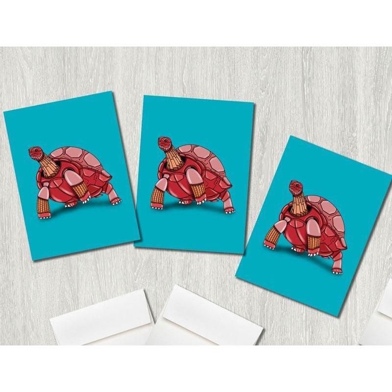 Tortoise Robot Premium Greeting Card(s) - Dan Pearce Sticker Shop