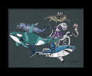 "Under the Sea" Ocean Animal Robots Fine Art Print - Dan Pearce Sticker Shop