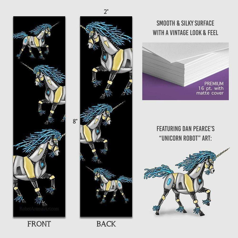 Unicorn Robot - Premium Bookmark - Dan Pearce Sticker Shop