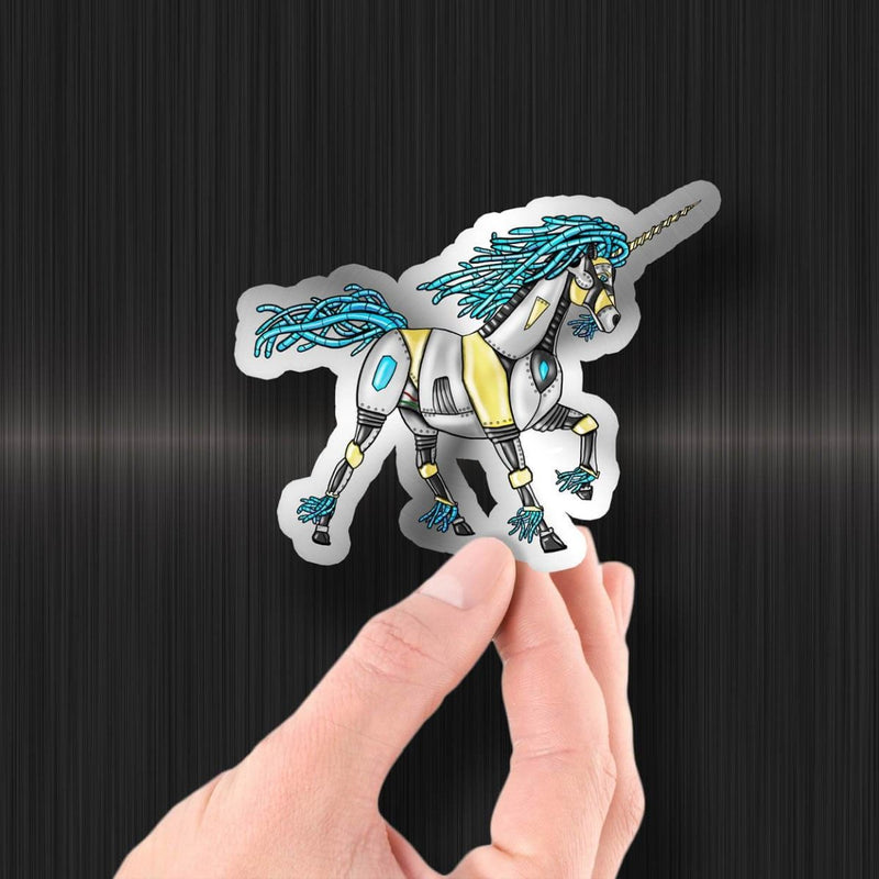 Unicorn Robot - Special Foil Sticker - Dan Pearce Sticker Shop