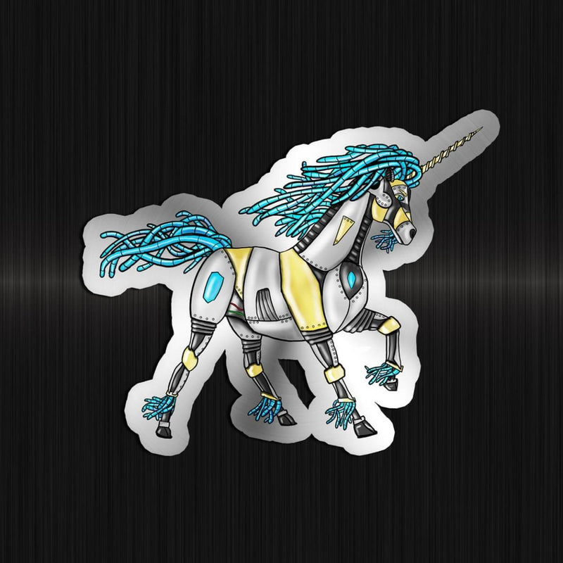 Unicorn Robot - Special Foil Sticker - Dan Pearce Sticker Shop