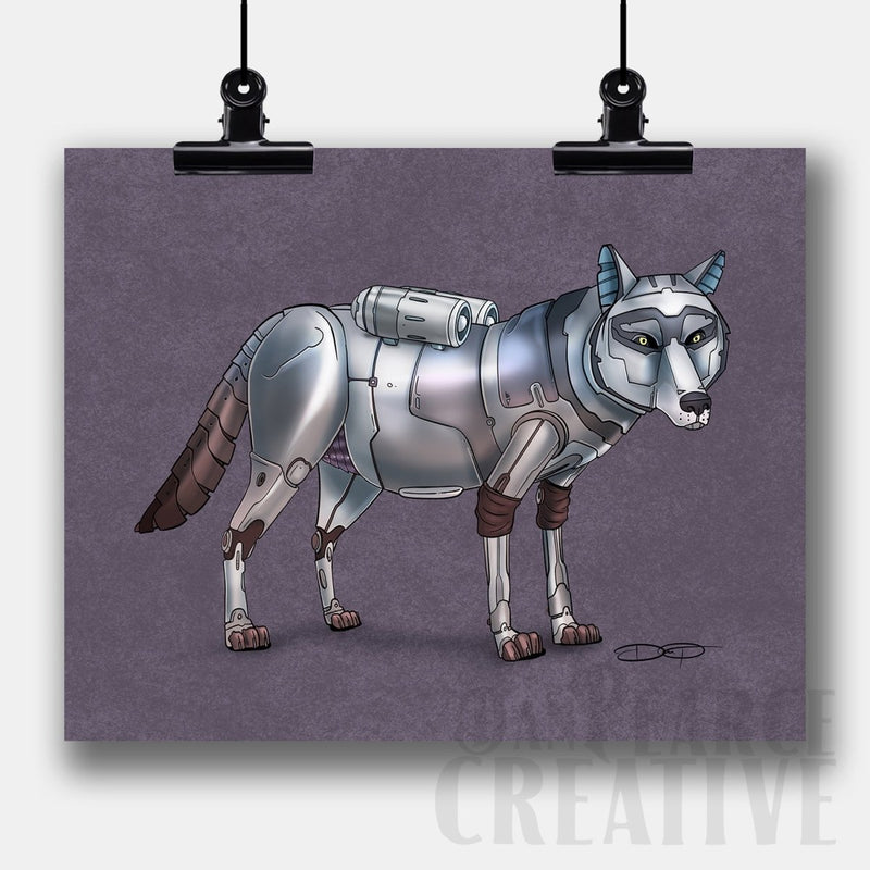 Wolf Robot Fine Art Print - Dan Pearce Sticker Shop