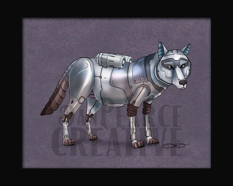 Wolf Robot Fine Art Print - Dan Pearce Sticker Shop