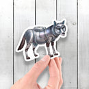 Wolf Robot - Vinyl Sticker - Dan Pearce Sticker Shop