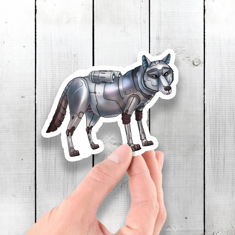 Wolf Robot - Vinyl Sticker - Dan Pearce Sticker Shop