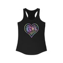 Womens Official “LOVE” Black Ideal Racerback Tank (Hologram Version) - Dan Pearce Sticker Shop