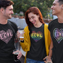 Womens Official “LOVE” Black PREMIUM Casual Tee (Hologram Version) - Dan Pearce Sticker Shop