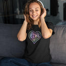 Womens Official “LOVE” Black PREMIUM Casual Tee (Hologram Version) - Dan Pearce Sticker Shop