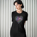 Womens Official “LOVE” Black PREMIUM Casual Tee (Hologram Version) - Dan Pearce Sticker Shop