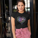 Womens Official “LOVE” Black PREMIUM Casual Tee (Hologram Version) - Dan Pearce Sticker Shop