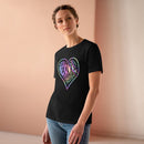 Womens Official “LOVE” Black PREMIUM Casual Tee (Hologram Version) - Dan Pearce Sticker Shop