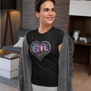 Womens Official “LOVE” Black PREMIUM Casual Tee (Hologram Version) - Dan Pearce Sticker Shop