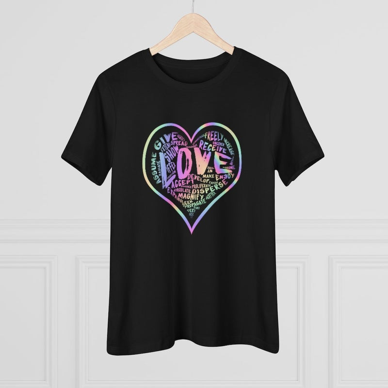 Womens Official “LOVE” Black PREMIUM Casual Tee (Hologram Version) - Dan Pearce Sticker Shop