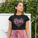 Womens Official “LOVE” Black PREMIUM Casual Tee (Pink Version) - Dan Pearce Sticker Shop