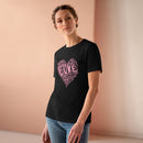 Womens Official “LOVE” Black PREMIUM Casual Tee (Pink Version) - Dan Pearce Sticker Shop