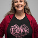 Womens Official “LOVE” Black PREMIUM Casual Tee (Pink Version) - Dan Pearce Sticker Shop