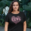 Womens Official “LOVE” Black PREMIUM Casual Tee (Pink Version) - Dan Pearce Sticker Shop