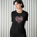 Womens Official “LOVE” Black PREMIUM Casual Tee (Pink Version) - Dan Pearce Sticker Shop