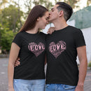 Womens Official “LOVE” Black PREMIUM Casual Tee (Pink Version) - Dan Pearce Sticker Shop