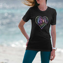 Womens Official “LOVE” Black T-Shirt (Hologram Version) - Dan Pearce Sticker Shop